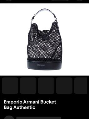Emporio Armani Black Bucket Bag